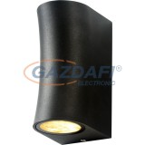 OPTONICA WL7446 fali lámpa alumínium fekete IP44 2*GU10 AC220-240V
