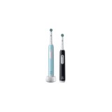 Oral-B PRO1 X-Clean Elektromos fogkefe készlet - Fekete-Kék (2 db) (10PO010403)