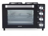 Orava ELEKTRAX30, 3200 W, 30 l, 2 főzőlap, Fekete-Inox, Minikonyha