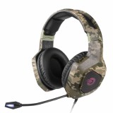 Orava LIVEBASS-2C 20 Hz - 20 kHz, USB, 3.5 mm Jack, 20 mW Terepszínű gamer fejhallgató mikrofonnal