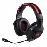 Orava LIVEBASS-2R 20 Hz - 20 kHz, USB, 3.5 mm Jack, 20 mW Piros-Fekete gamer fejhallgató mikrofonnal