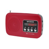 Orava RP-130R FM, 3 W, USB, AUX, SD, micro SD, 850 mAh Piros-Szürke hordozható rádió