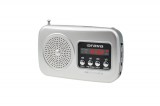 Orava RP-130S 3 W, AUX, USB, micro SD, SD, 850 mAh Ezüst-Szürke hordozható rádió