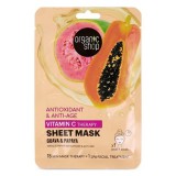 Organic Shop Antioxidáns és anti-aging fátyolmaszk guavával és papayával 25g