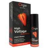 Orgie High Voltage - folyékony vibrátor - eper (15ml)