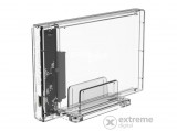 Orico Külső ház 2,5" - 2159C3 (SATA, USB-C 3.1, 7-9,5mm, állvánnyal, áttetsző)