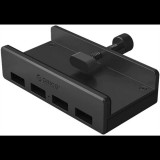 Orico USB3.0 Hub - MH4PU-BK (4 port, Bemenet: USB-A, Kimenet: 4xUSB-A, rögzíthető, fekete)
