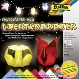 Origami papír, lámpáshoz, 30x30 cm, 80 g, 12 lap, FOLIA, vegyes színek