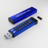 Origin Storage iStorage datAshur Pro USB flash meghajtó 8 GB USB A típus 3.2 Gen 1 (3.1 Gen 1) Kék