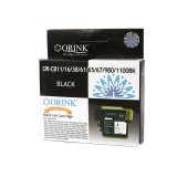 Orink CB11/LC980/LC1100XL utángyártott Brother tintapatron fekete (BROCB11BK) (BROCB11BK) - Nyomtató Patron