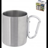 Orion Duplafalú bögre karabinerrel, rozsdamentes acél, 0,35 l (112441)