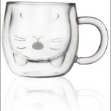 Orion Duplafalú üveg bögre cica 0,3 l (8592381180928)