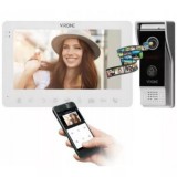 ORNO Video kaputelefon készlet, LCD 7" "VIFAR WiFi + okostelefon applikációval, kézibeszélő nélküli, kapu vezérlés, fehér