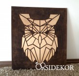 OrsiDekor 2 rétegű bagoly falikép fából