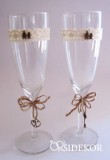 OrsiDekor Esküvői pezsgőspohár, vintage