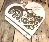 OrsiDekor Esküvői vendégkönyv áttört mintával és gravírozott felirattal