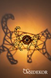 OrsiDekor Geometrikus cica árnyékvető fali lámpatest fából