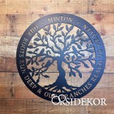 OrsiDekor Kör alakú családfa fából