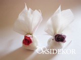OrsiDekor Köszönetajándék cukrozott mandulával, virággal díszítve