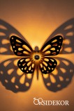 OrsiDekor Pillangó árnyékvető fali lámpatest fából