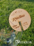 OrsiDekor Pohárra tehető fa ültetőkártya