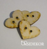 OrsiDekor Szív alakú fa gombocska