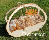 OrsiDekor Szülőköszöntő Vintage örök virágbox elegáns fa kosárban