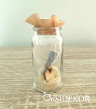 OrsiDekor Üzenet a palackban homokkal, fa szívecskével