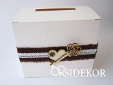 OrsiDekor „Vintage románc” nászajándékgyűjtő doboz / persely