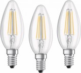 Osram Base Classic 4W E14 LED gyertya izzó filament - Meleg fehér (3db)