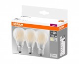 Osram BASE LED fényforrás E27 7W körte matt meleg fehér 3db (4058075819351)