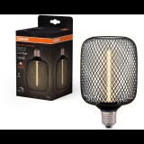 OSRAM LED izzó, szalma, E27, SQUARE BLACK, szabályozható meleg fehér (4058075840263)