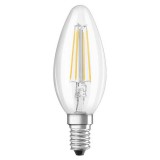 OSRAM Retrofit gyertya alakú átlátszó 230V E14 LED EQ40 2700K