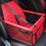 Összecsukható biztonsági kutyaülés autóba, kisállat hordozó, piros