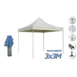 Összecsukható Kerti Pavilon Sátor 3x3m -FEHÉR