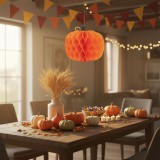 Őszi dekoráció - lampion tök - papír - 30 cm (59017)