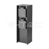 Oszlopos foglalat 16A max. 3600W rozsdamentes acélból