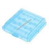 OTB akku, elemtartó doboz 1-4db AA/AAA méretű akkuknak, elemeknek kék