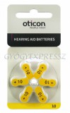 OTICON 10 Elem Hallókészülékhez 6 db