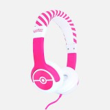 OTL Technologies Pokémon Pokéball Pink Kids Fejhallgató Vezetékes Fejpánt Játék Rózsaszín, Fehér