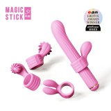 OTOUCH Magic Stick - vibrátor, cserélhető feltétekkel (pink)