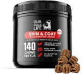 OurDogsLife Itch Relief Chews - Mogyoróvaj ízesítésű falatkák vakarodzó kutyáknak 140 db