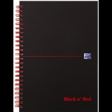 Oxford - papírnictví OXFORD Black n' Red Notebook A5, kockás - 70 lap (400047652)