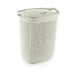 ÖZ-ER PLASTIK Műanyag szennyeskosár fedéllel krém 63L