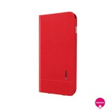Ozaki O!coat Aim - iPhone 6 Plus / 6S Plus kinyithat&oacute; bőrtok k&aacute;rtyatart&oacute;val - piros