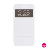 Ozaki O!coat Hel-ooo - iPhone 6 Plus / 6S Plus kinyithat&oacute; bőrtok okos &eacute;rint&eacute;s funkci&oacute;val - feh&eacute;r