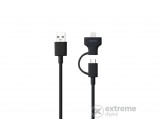 Ozaki OT225BK lightning és micro USB kábel, fekete