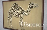 OrsiDekor 3D teve falikép fából