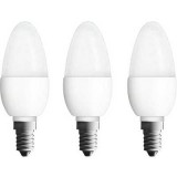 OSRAM LED E14 Gyertya forma 5.7 W = 40 W Melegfehér (O x H) 38 mm x 105 mm EEK: A+ 3 db (4052899955530) - LED-es égők