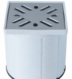 Padlószifon magasító, 100x100-as, rozsdamentes ráccsal